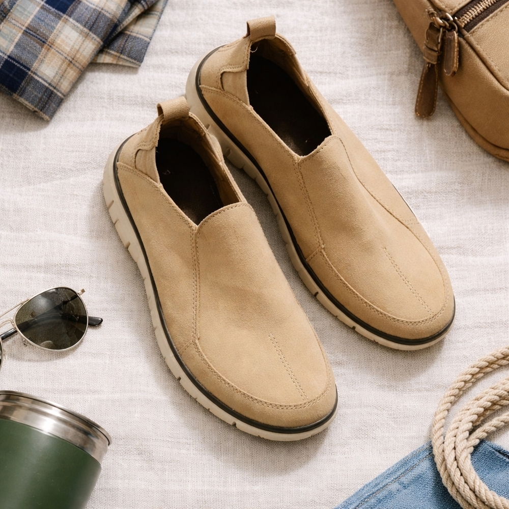 LANDS' END SUEDE SLIP-ON‎ SHOE